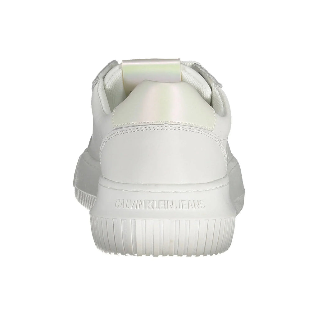 CALVIN KLEIN Scarpe Sneakers Donna Bianche con Dettagli Logo