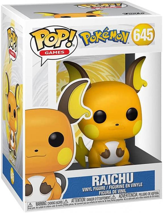 Funko Pop! Games Pokémon - (645) Raichu Figure Pikachu Evo Electro Vinyl 9Cm
