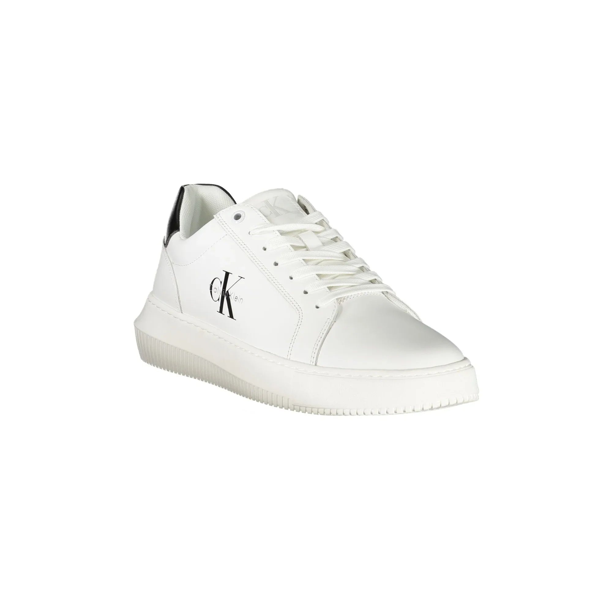 CALVIN KLEIN Men's White Sport Shoe with Black Details
