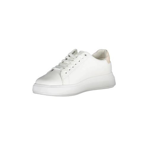 CALVIN KLEIN Women's White Sneakers with Contrast Details