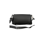 Calvin Klein Women's Black Handle Bag with Shoulder Strap, Internal Pockets, and Automatic Closure