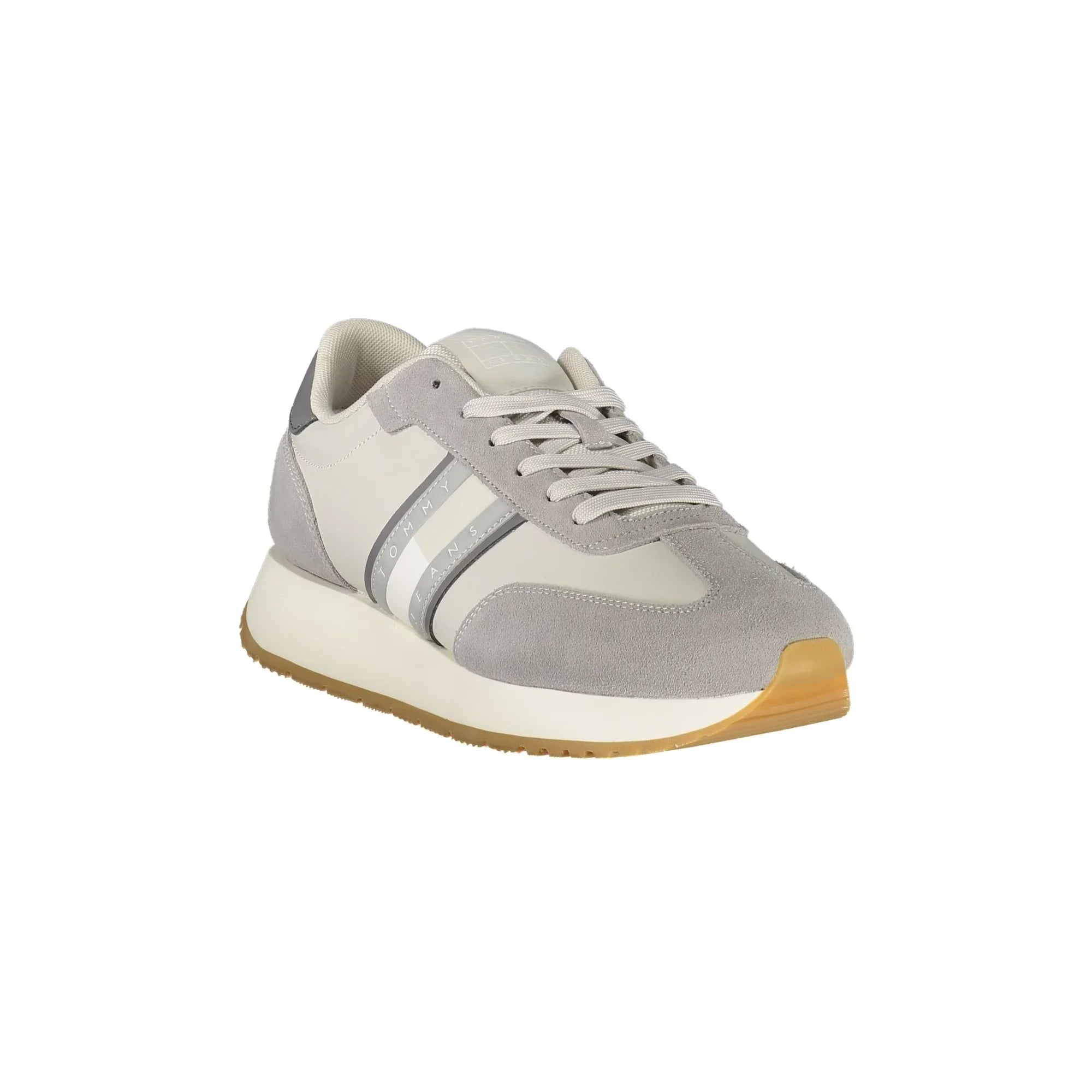 TOMMY HILFIGER Men's Grey Sneakers with Contrast Details