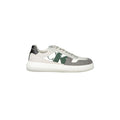 CALVIN KLEIN Scarpe Sneakers Uomo Bianche con Dettagli Grigio Verde e Nero