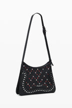 DESIGUAL Borsa Donna Nera a Tracolla Yankee Manaos con Borchie