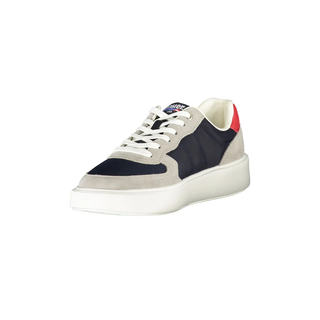 BLAUER Scarpe Sneakers Uomo Blu con Dettagli e Logo
