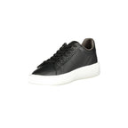 BLAUER Men's Black Athletic Shoes with Logo Applique