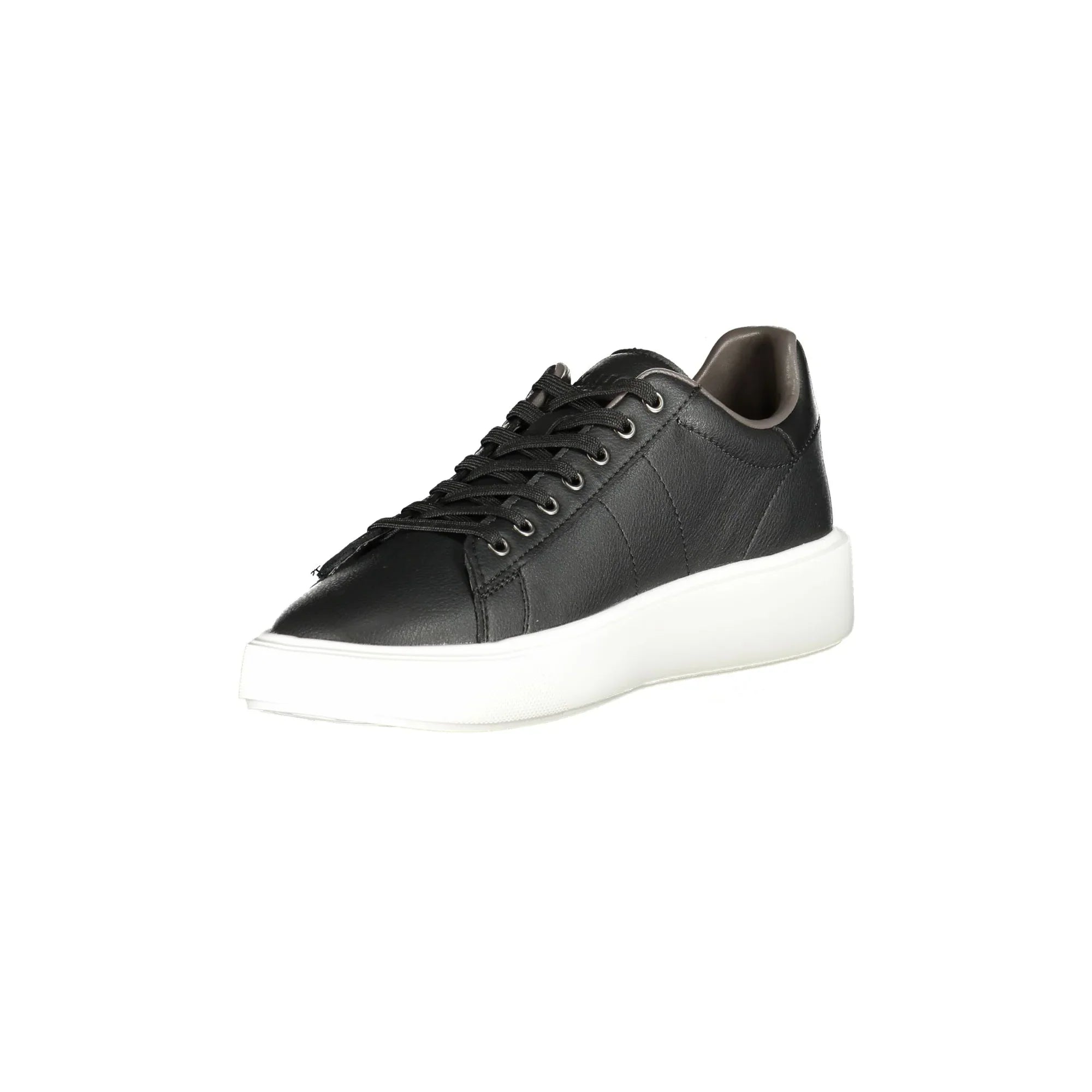 BLAUER Men's Black Athletic Shoes with Logo Applique