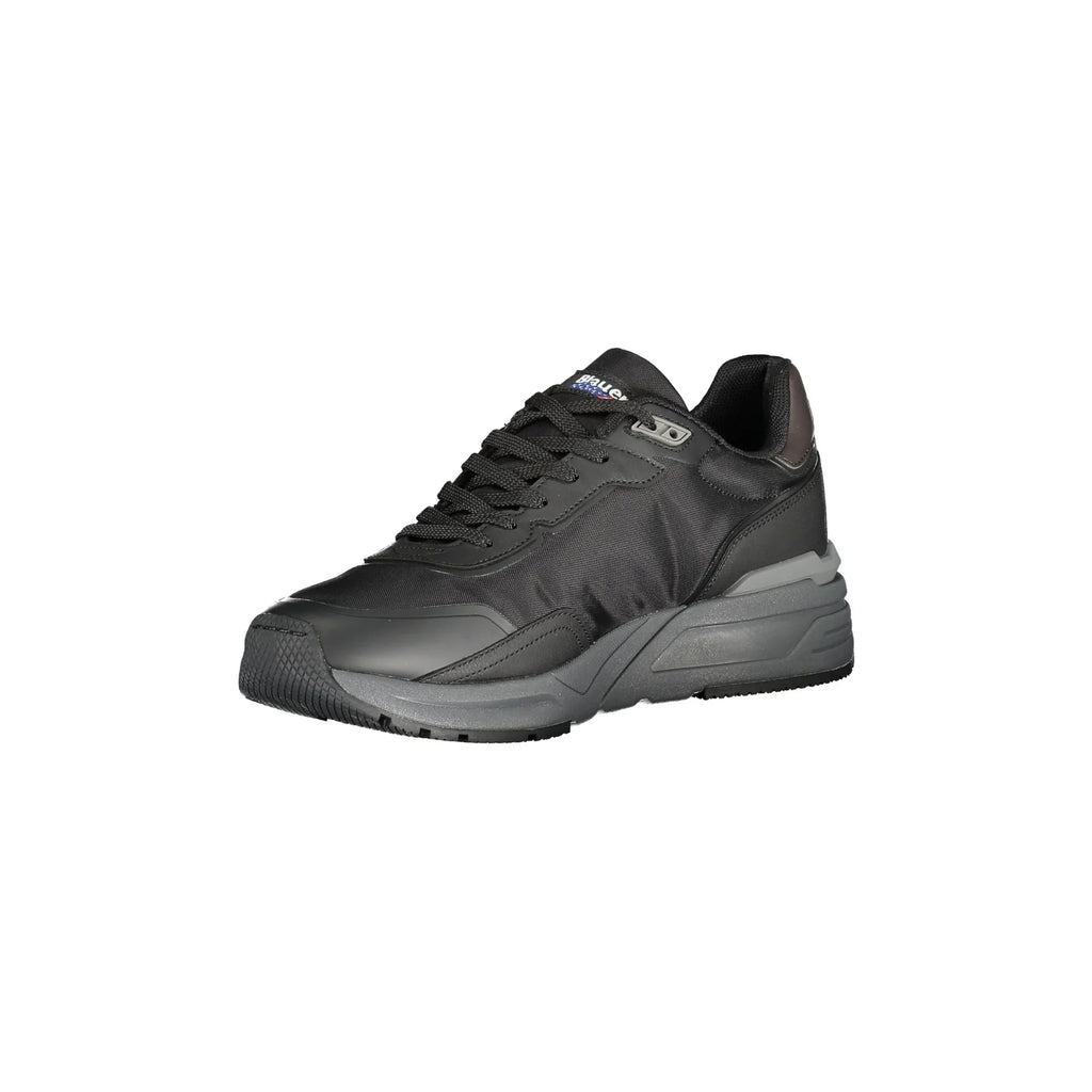 BLAUER Scarpe Sneakers Uomo Nere con Dettagli a Contrasto