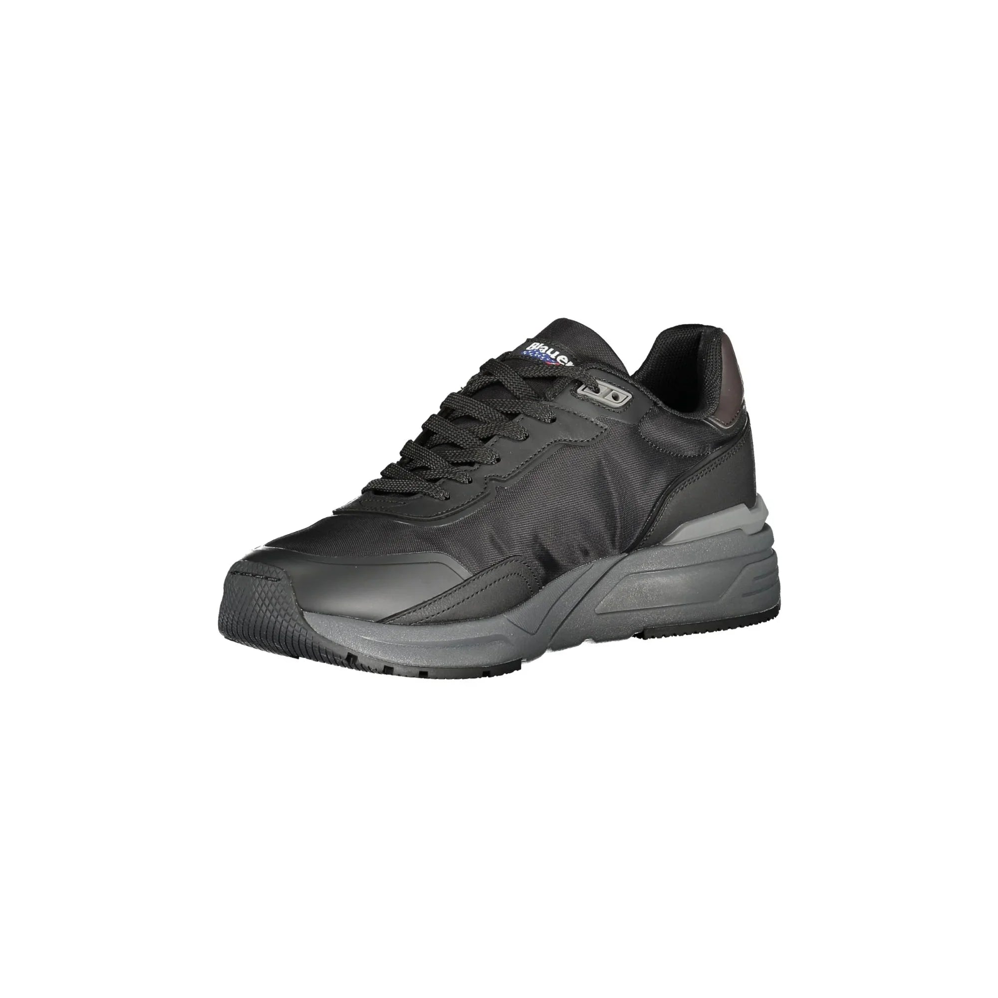 BLAUER Men's Black Sneakers with Contrast Details