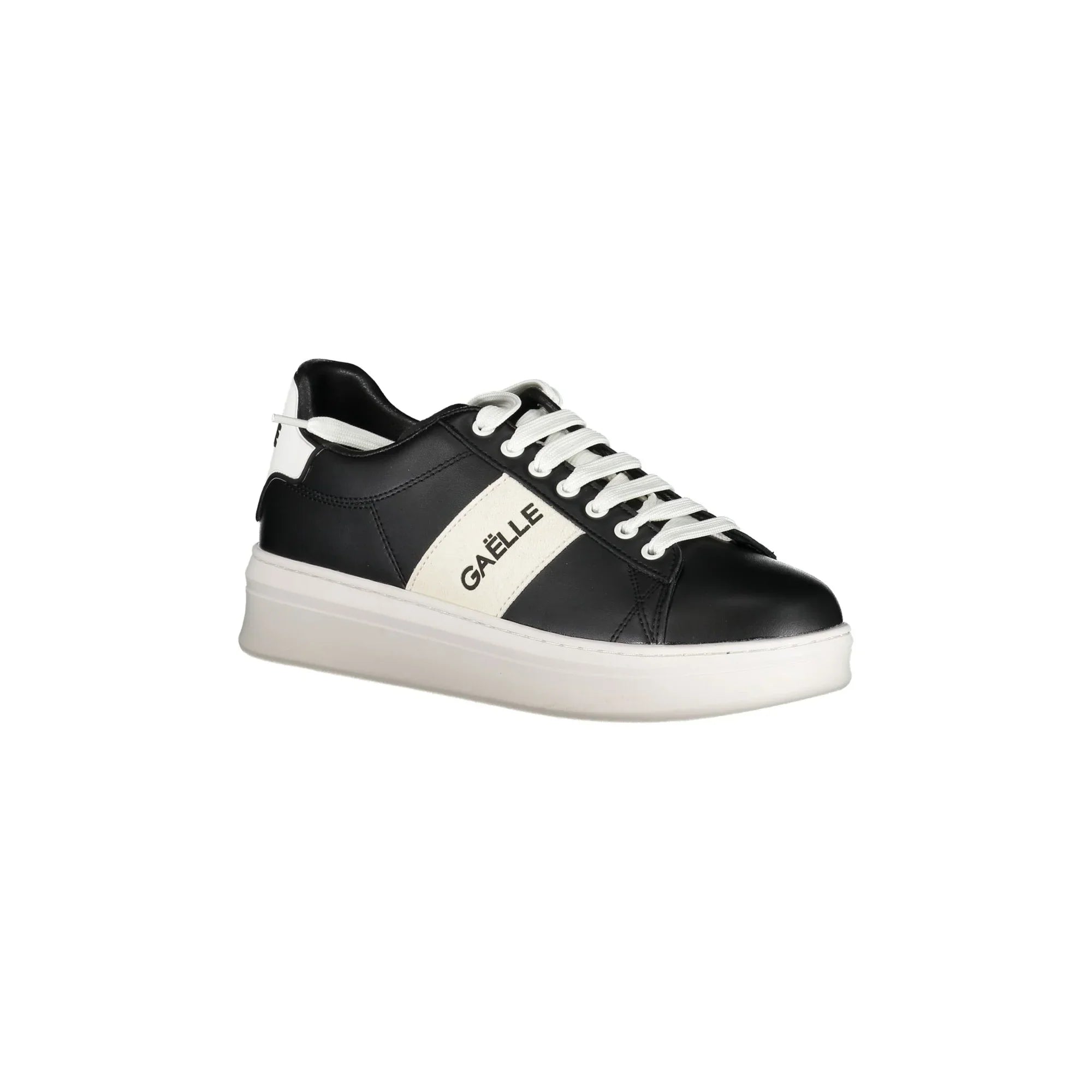 GAELLE PARIS Men's Black Sneakers with Contrast Details