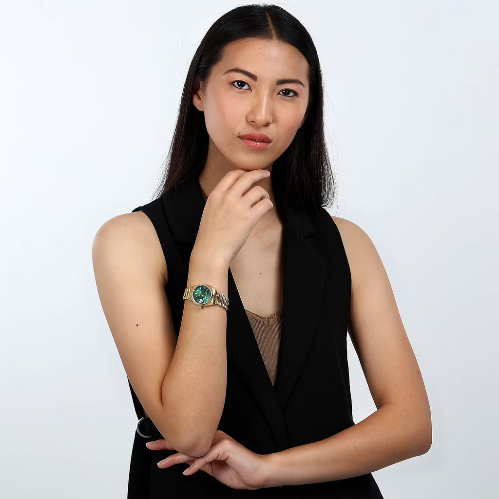 Philip Watch Caribe Gold Women – Green elegance R8253597591