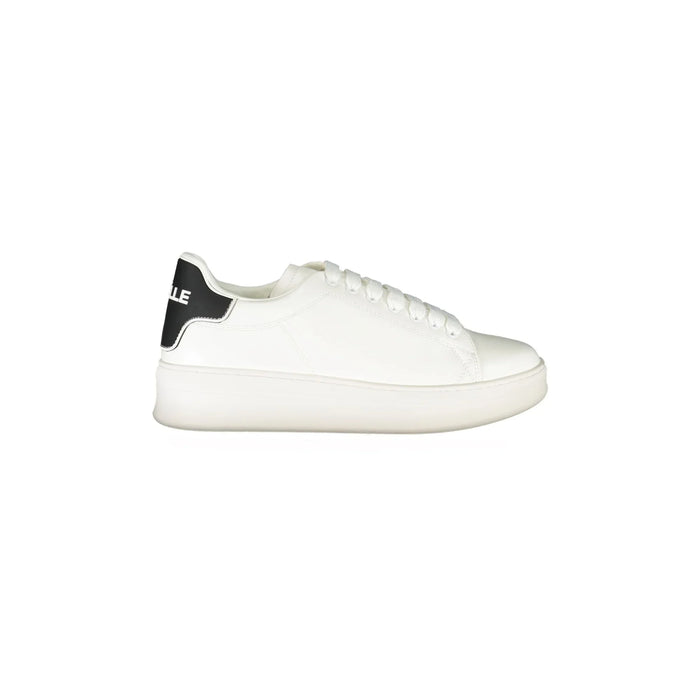 GAELLE PARIS Men's White Sneakers with Contrast Details