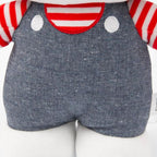 Hello Kitty Plush Blue Jeans Romper 30cm Soft Collectible Toy PLH1077
