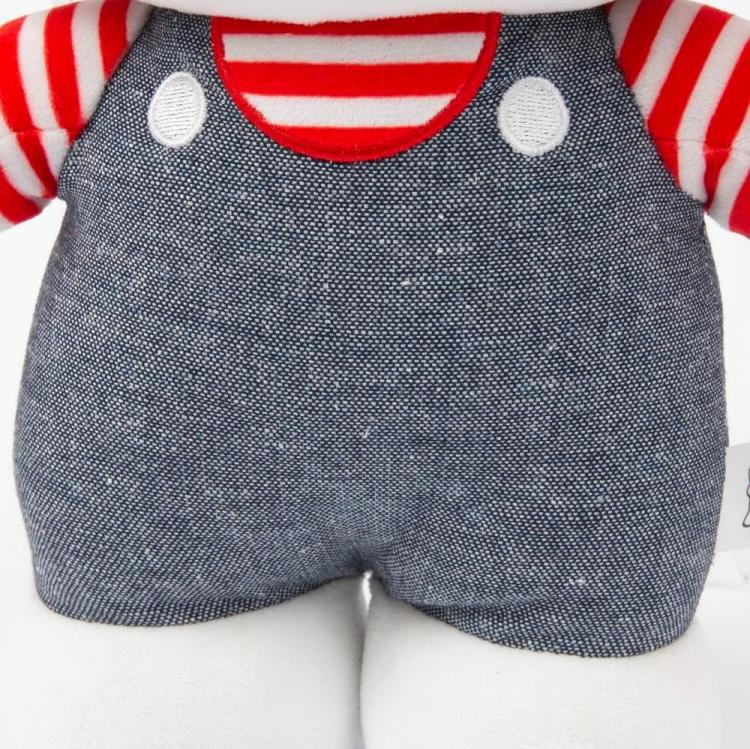 Hello Kitty Plush Blue Jeans Romper 30cm Soft Collectible Toy PLH1077