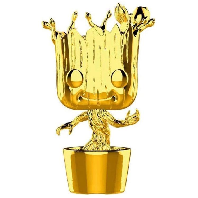 Funko Pop! Marvel Studios The First Ten Years (378) Groot "Gold Chrome" Figure