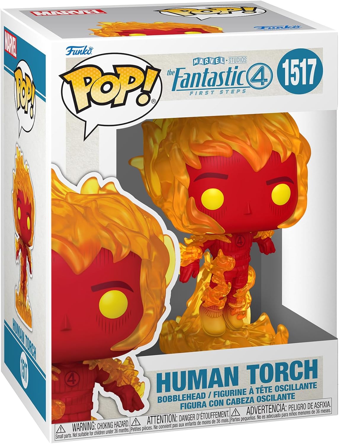 Funko Pop! Marvel Studios Fantastic 4 - (1517) Human Torch Vinyl Figure 9cm