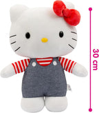 Hello Kitty Plush Blue Jeans Romper 30cm Soft Collectible Toy PLH1077