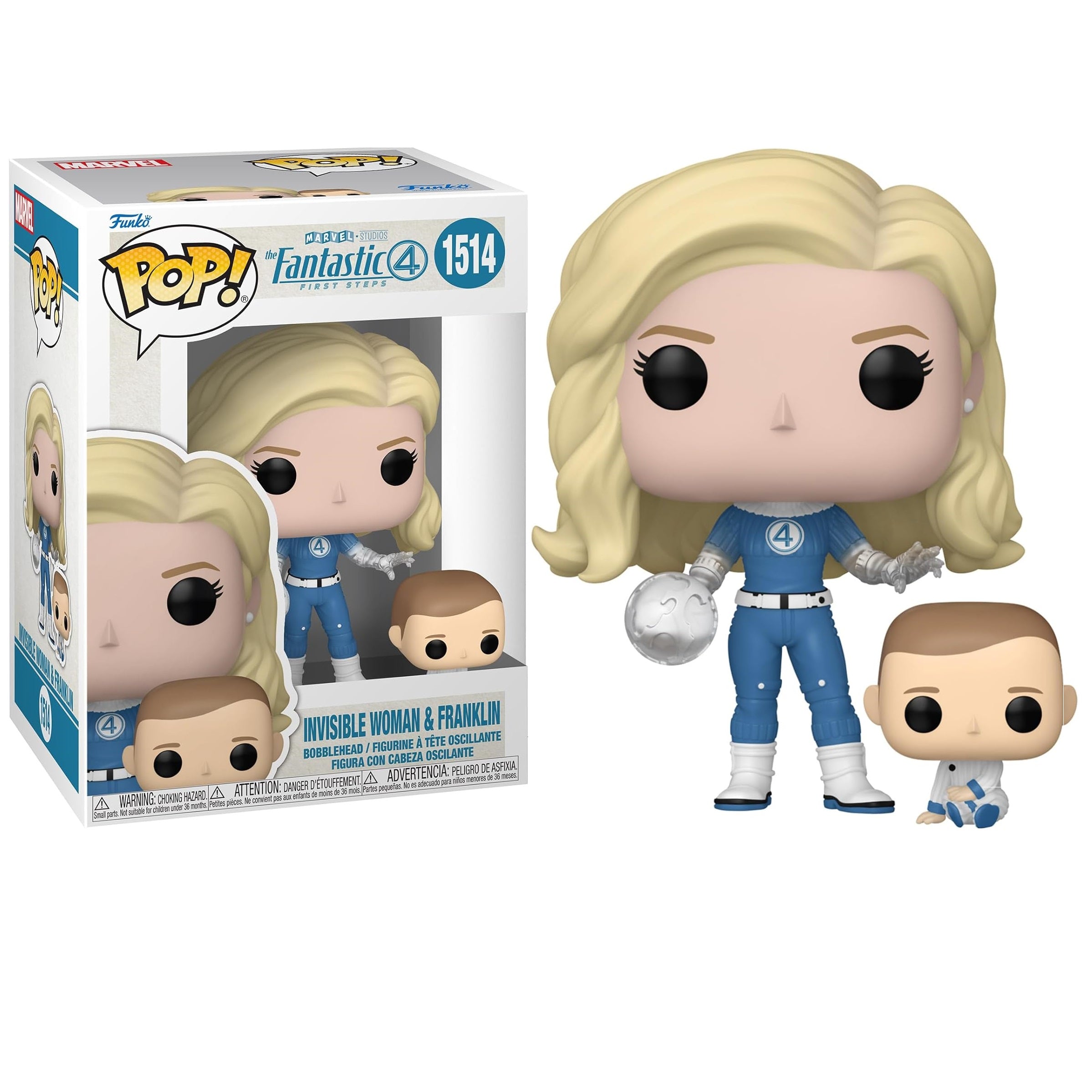 Funko Pop! Marvel Studios Fantastic Four - (1514) Invisible Woman & Franklin 9cm Figure