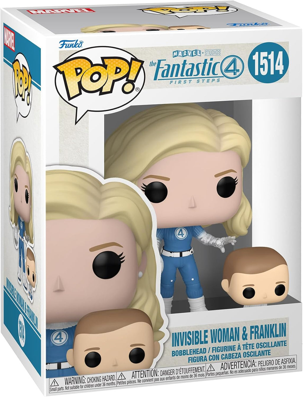 Funko Pop! Marvel Studios Fantastic Four - (1514) Invisible Woman & Franklin 9cm Figure