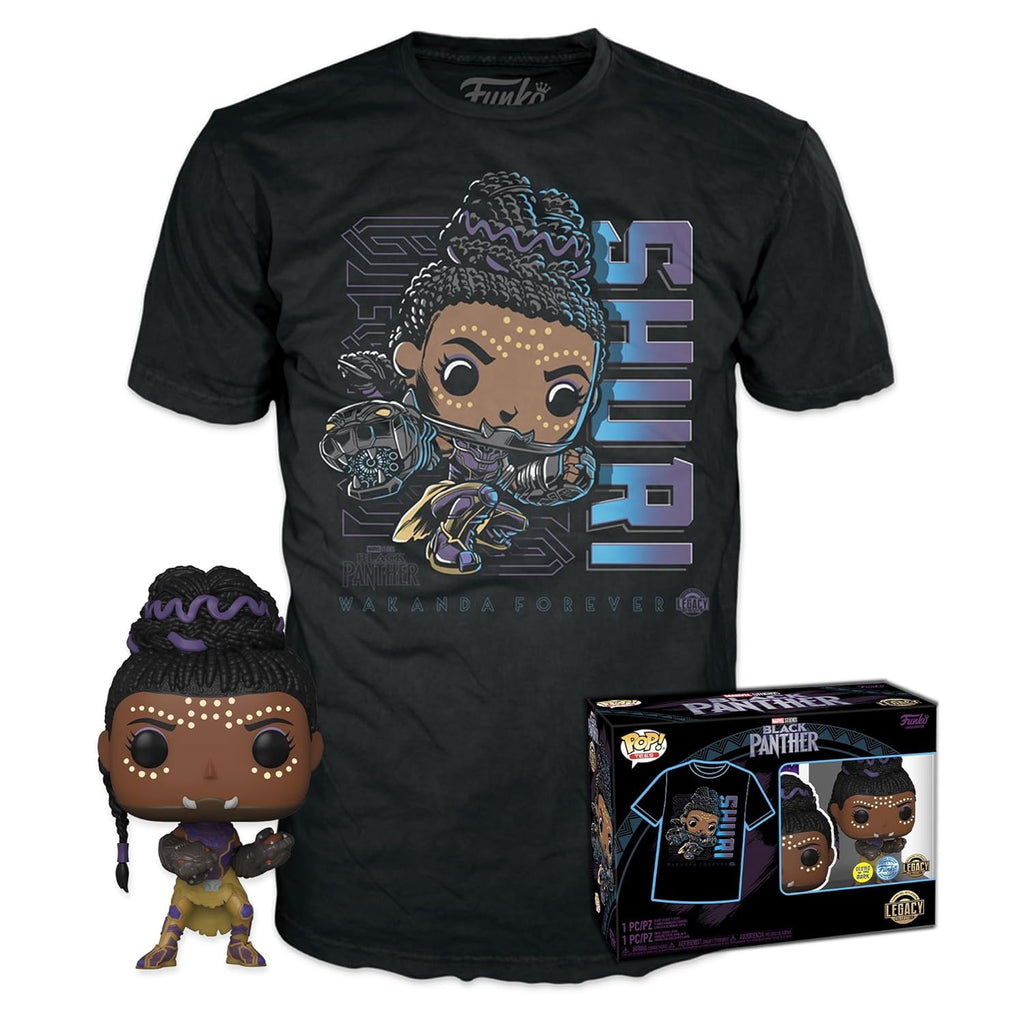 Funko Pop! & Tee: Marvel - Black Panther Shuri - Large (L) - T-Shirt - Collectible Vinyl Figure