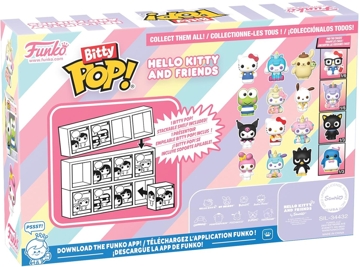 Funko Bitty Pop! Hello Kitty And Friends 4 Pack Hello Kitty Limited Chase