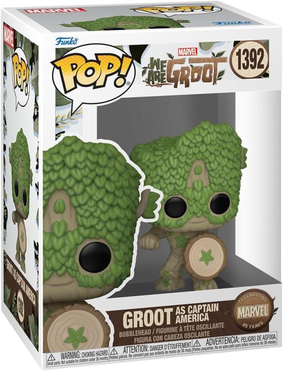 Funko Pop! Marvel Groot As Captain America - (1392) Vinyl Figure 9cm