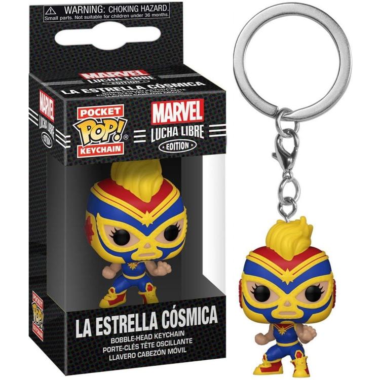 Funko Key! Rocket - Marvel Lucha Libre Edition - La Estrella Cosmica Figure 4Cm