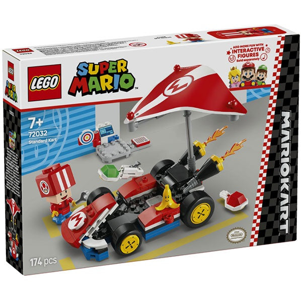 Lego - Super Mario Kart 72032 (Standard Kart) Set With Toad Figure Game 174Pcs 7+