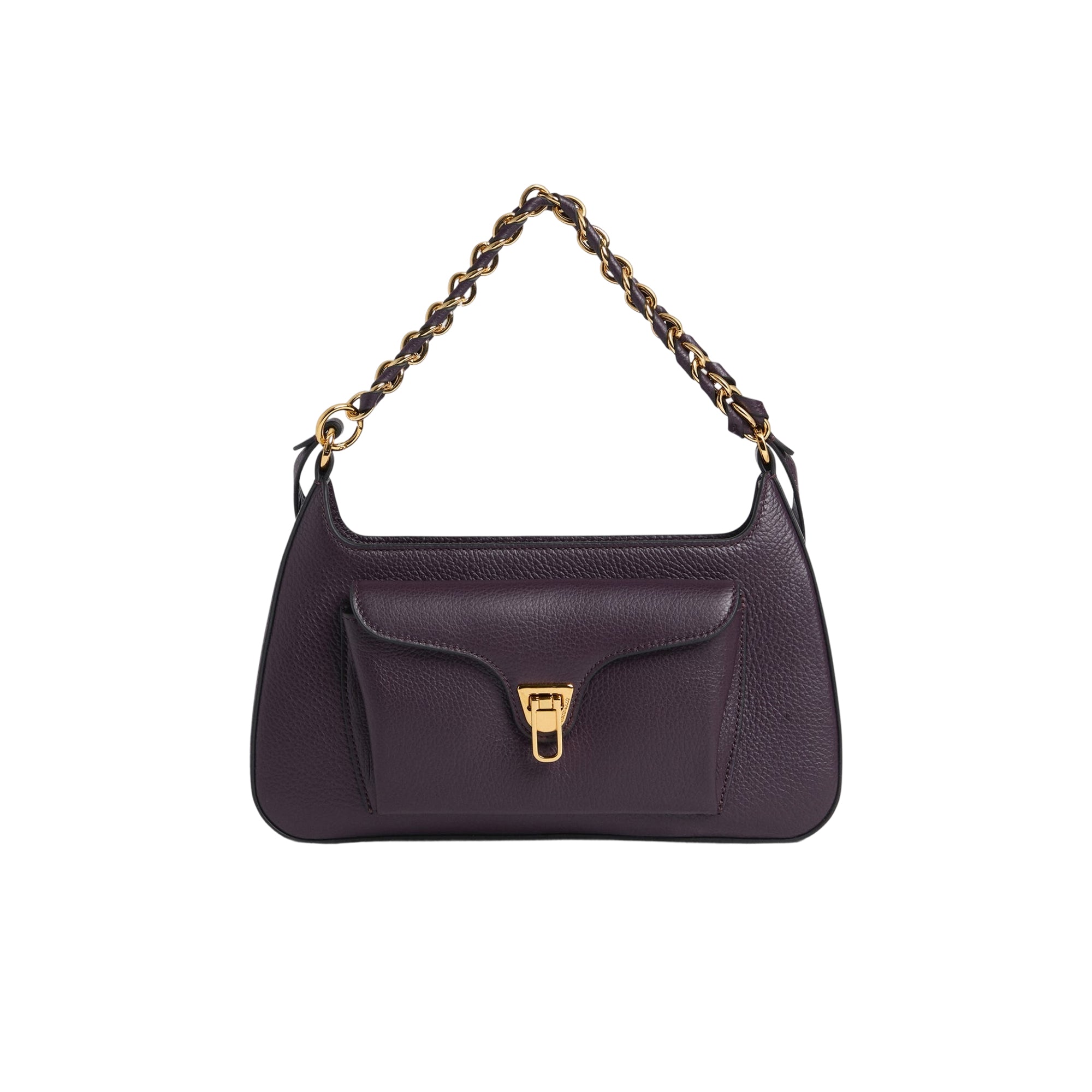 COCCINELLE Women's Purple Shoulder Bag, Made of Genuine Leather, Beat Generation
