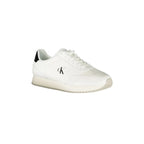 CALVIN KLEIN Sneakers Uomo Bianche con Dettagli Neri e Logo