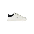 CALVIN KLEIN Scarpe Sneakers Uomo Bianche con Dettagli Blu