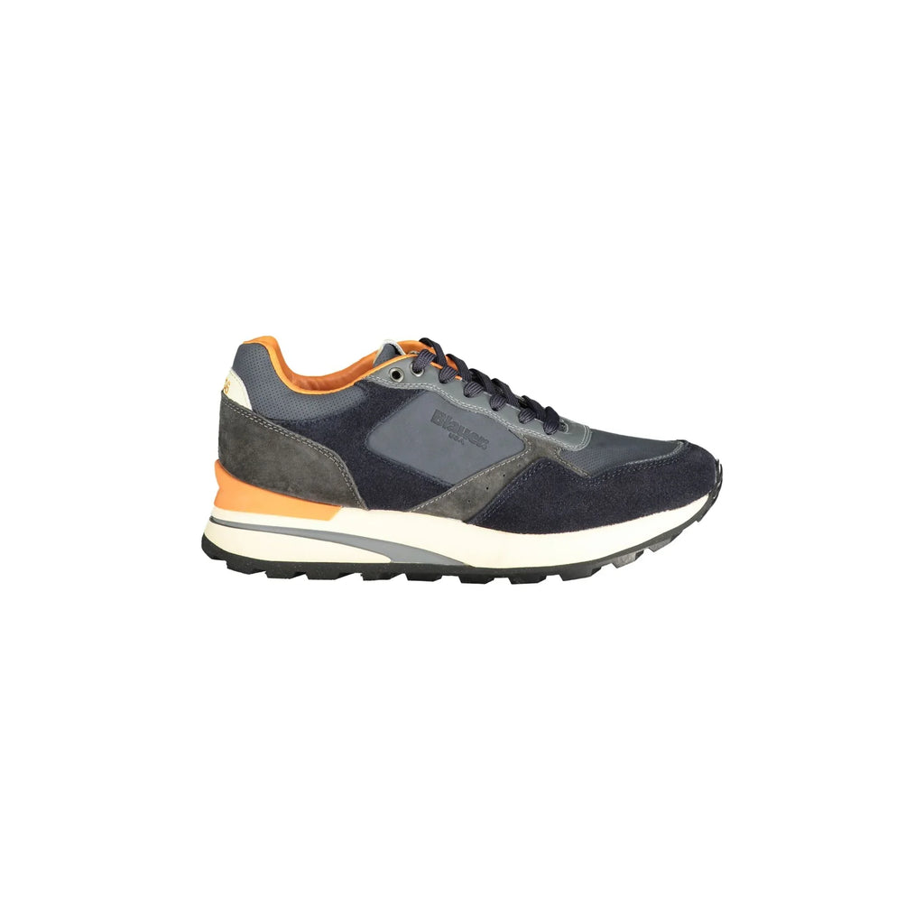 BLAUER Men's Blue Sports Shoes with Removable Footbed