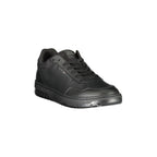TOMMY HILFIGER Men's Black Sneakers with Logo and Removable Insole