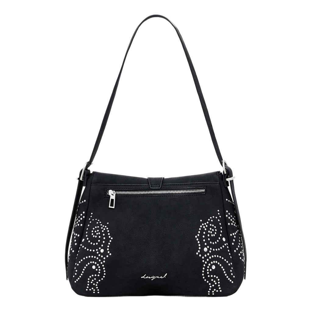 DESIGUAL Women's Black Poker Face Posadas Bag with Studs
