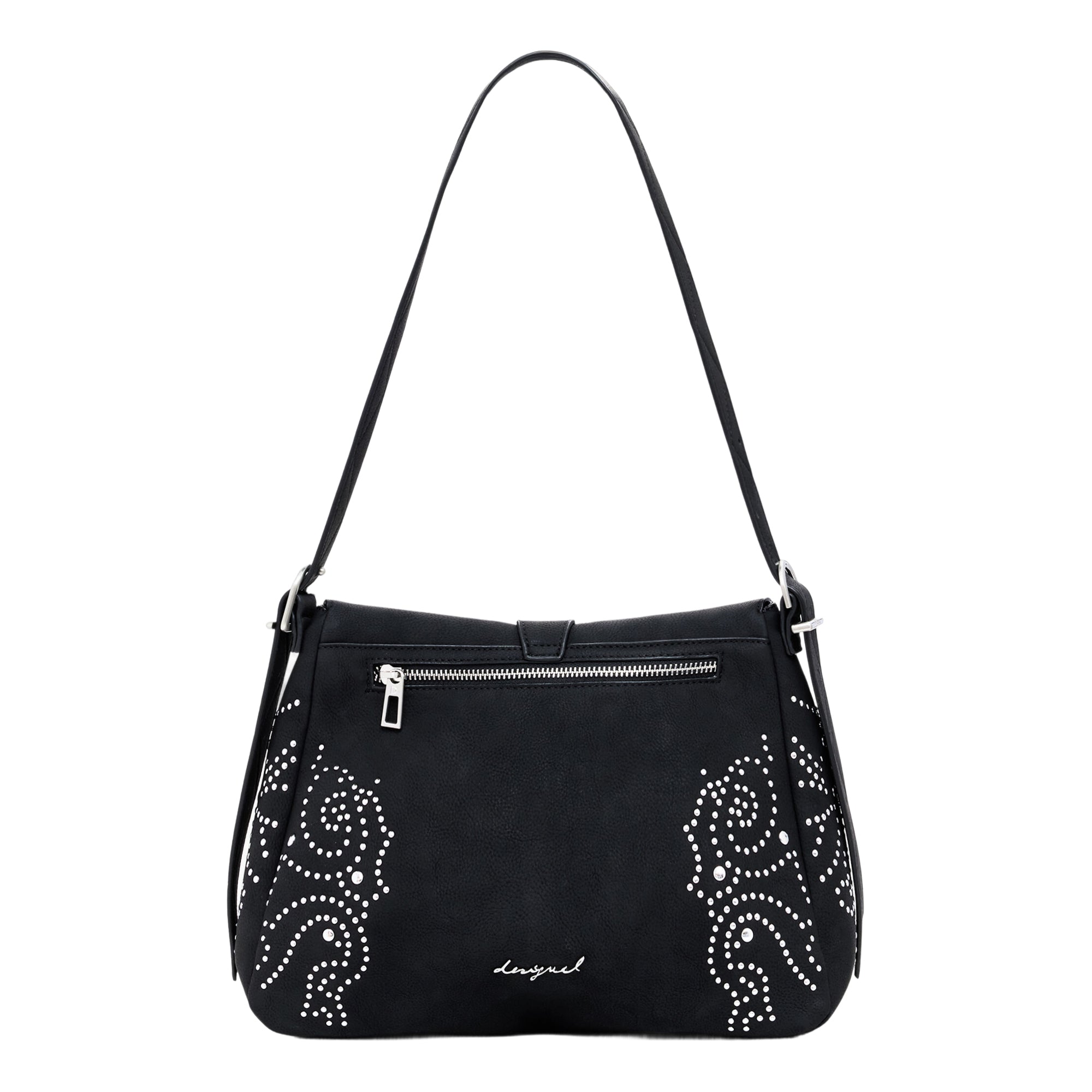 DESIGUAL Women's Black Poker Face Posadas Bag with Studs