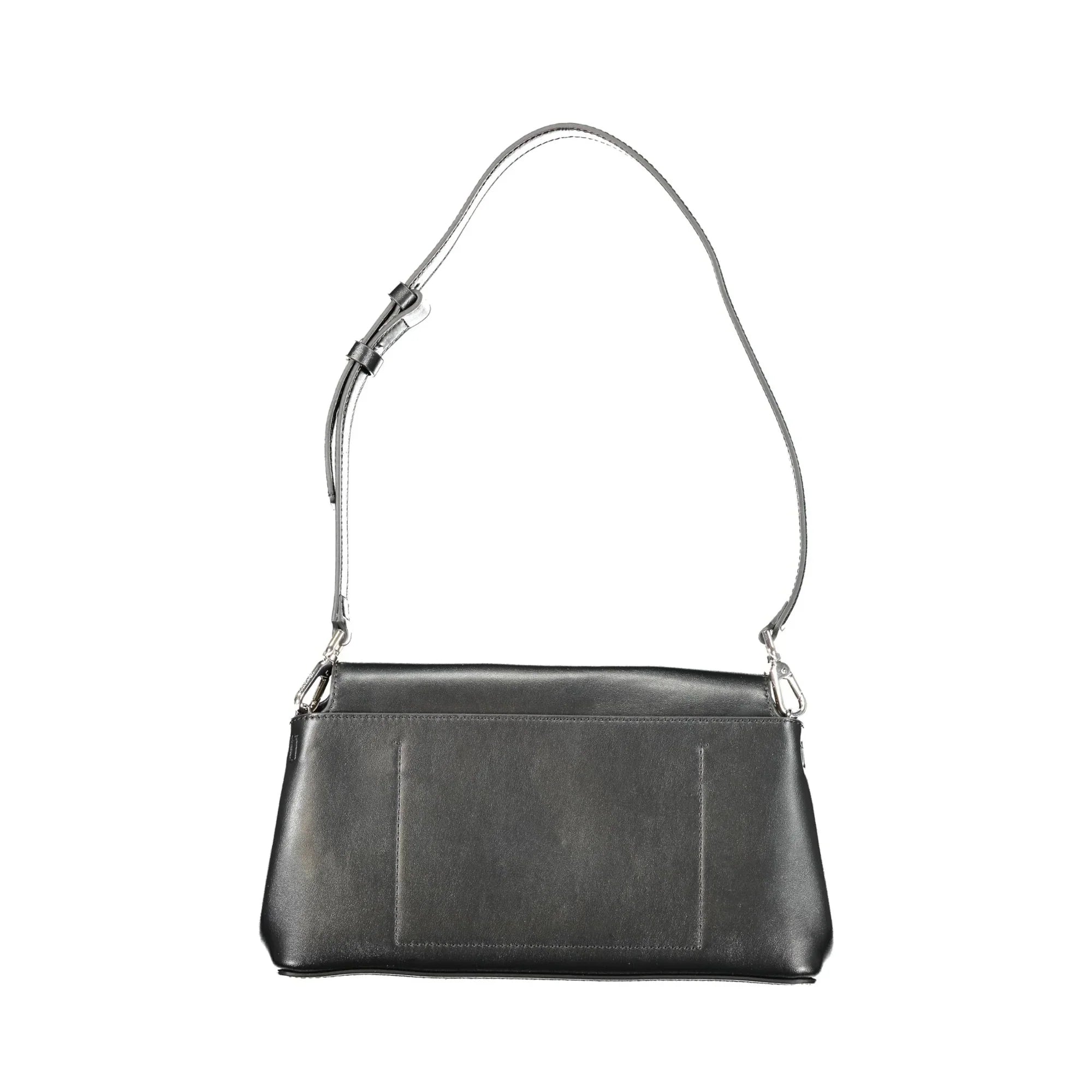 CALVIN KLEIN Women's Black Shoulder Bag with Snap Closure