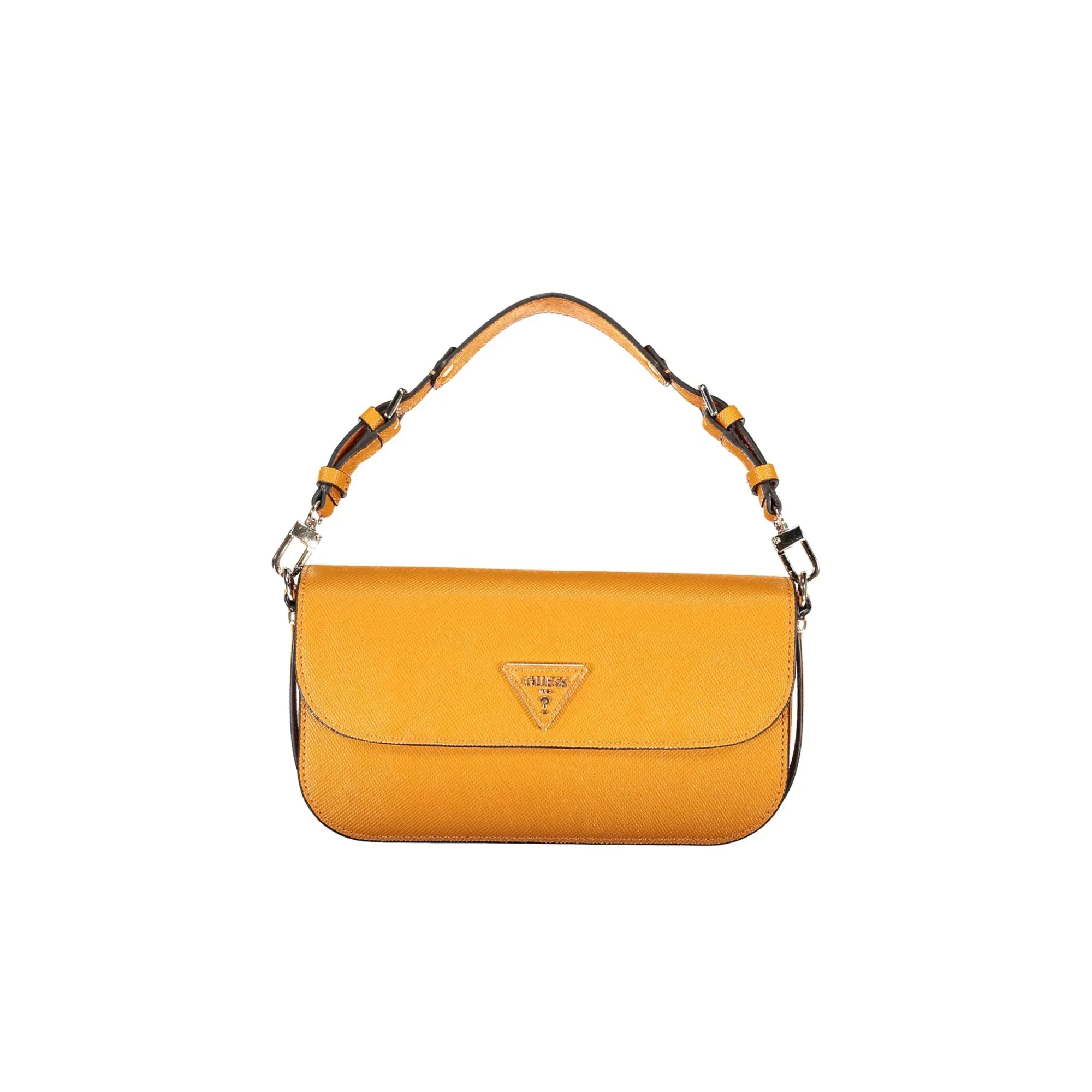 GUESS JEANS Women's Brynlee Yellow Bag with Adjustable Shoulder Strap