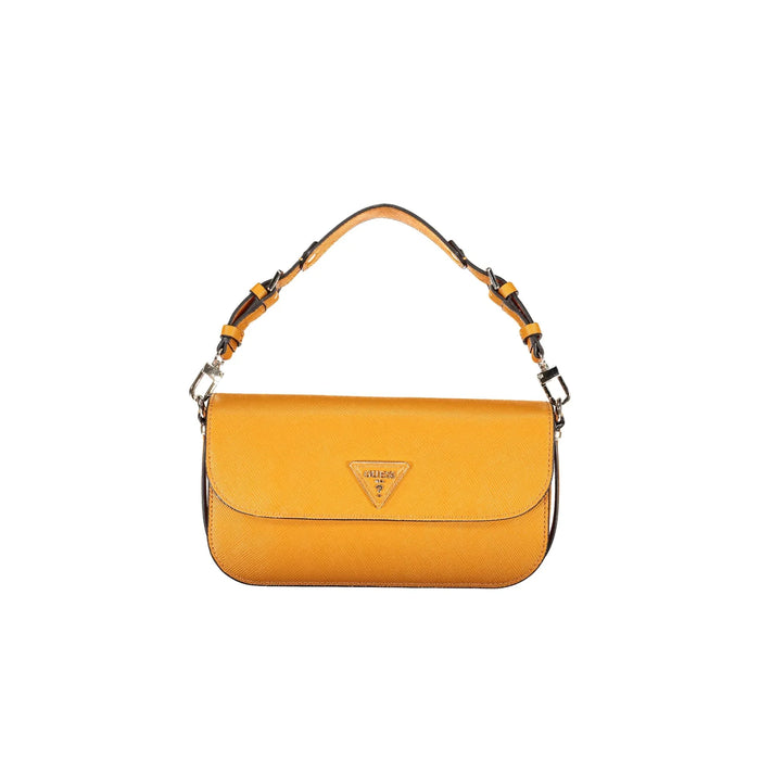 GUESS JEANS Women's Brynlee Yellow Bag with Adjustable Shoulder Strap