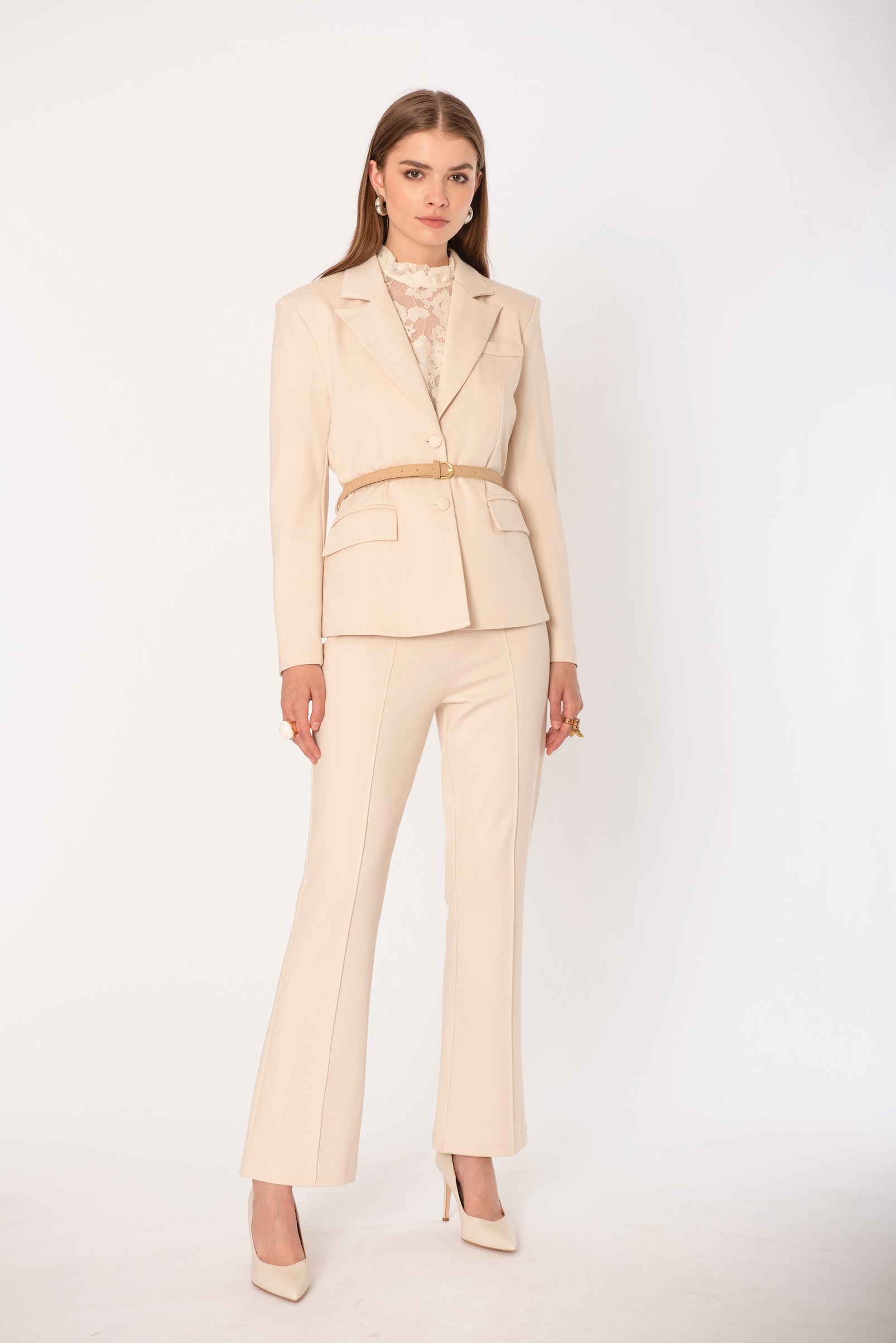 Elegant belted blazer for any occasion