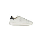 BLAUER Scarpe Sneakers Uomo Bianche con Dettagli Blu e Logo