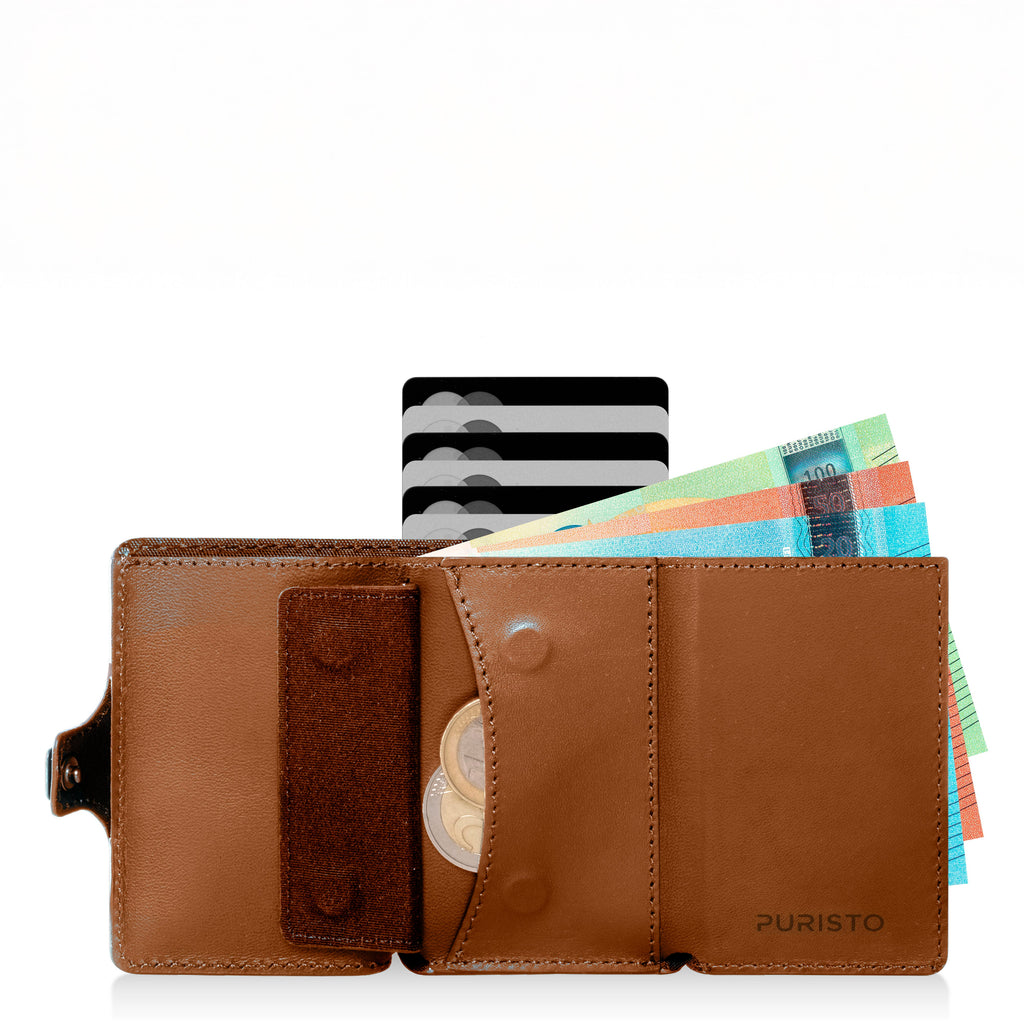 KLIK Mini with Coin Purse Mirum Cognac