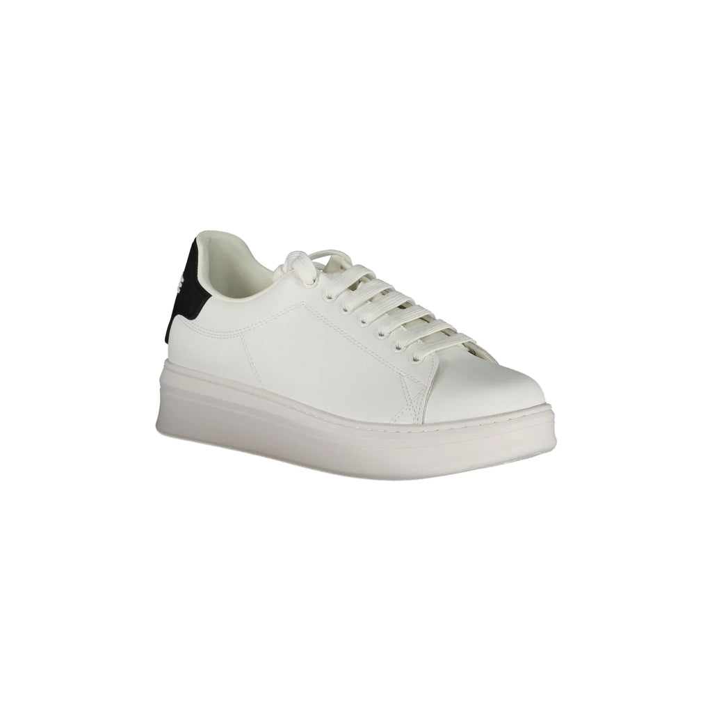 GAELLE PARIS Scarpe Sneakers Uomo Bianche con Dettagli a Contrasto