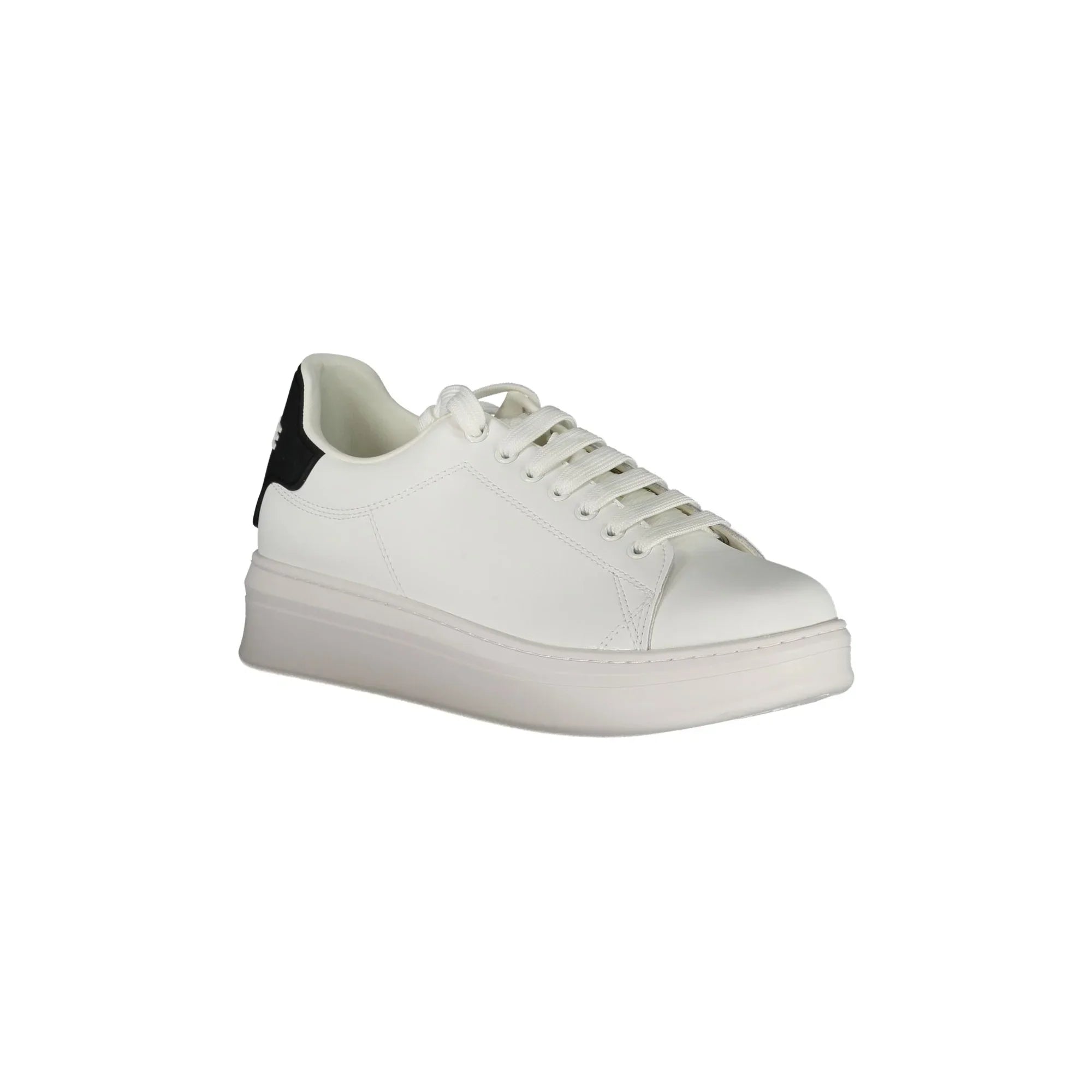 GAELLE PARIS Men's White Sneakers with Contrast Details