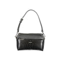 CALVIN KLEIN Women's Black Shoulder Bag with Removable Strap and Elegant Details