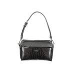CALVIN KLEIN Women's Black Shoulder Bag with Removable Strap and Elegant Details