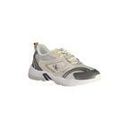 CALVIN KLEIN Sneakers Uomo Beige con Dettagli a Contrasto