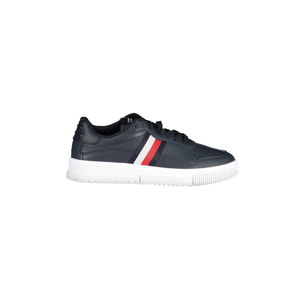 TOMMY HILFIGER Scarpe Sneakers Uomo Blu con Dettagli a Contrasto e Ricamo