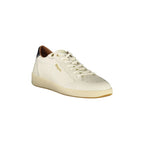 BLAUER Sneakers Uomo Bianche con Lacci e Dettagli a Contrasto Blu