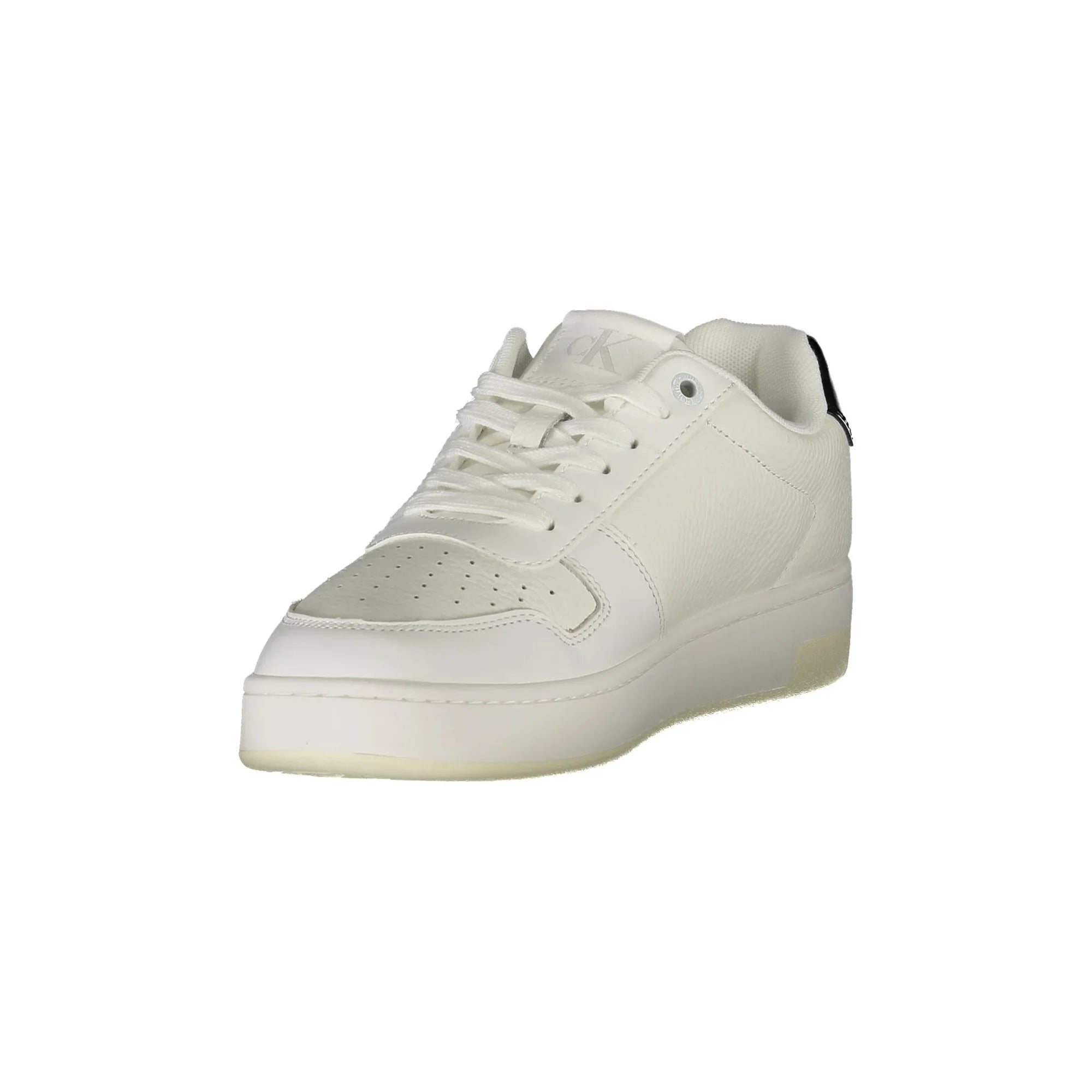 CALVIN KLEIN Women's White Sport Shoe with Black Details and Logo