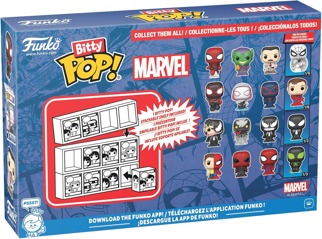 Funko Bitty Pop! Marvel Spiderman 4 Pack Miles Morales Limite Chase
